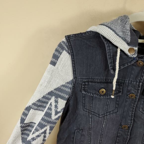 Billabong Nav This Jacket Denim Knit Size S - Picture 6 of 12